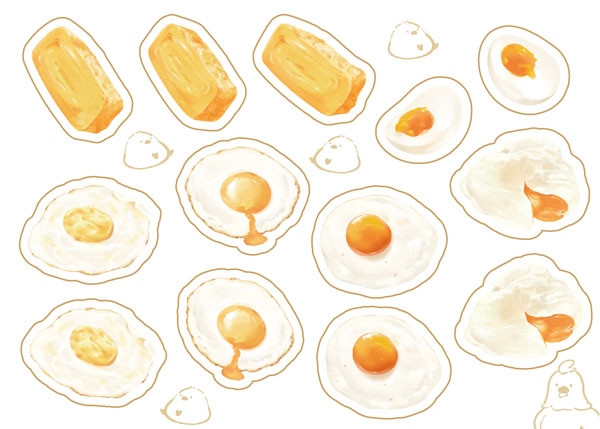 早餐吃蛋 蛋蛋透明貼紙