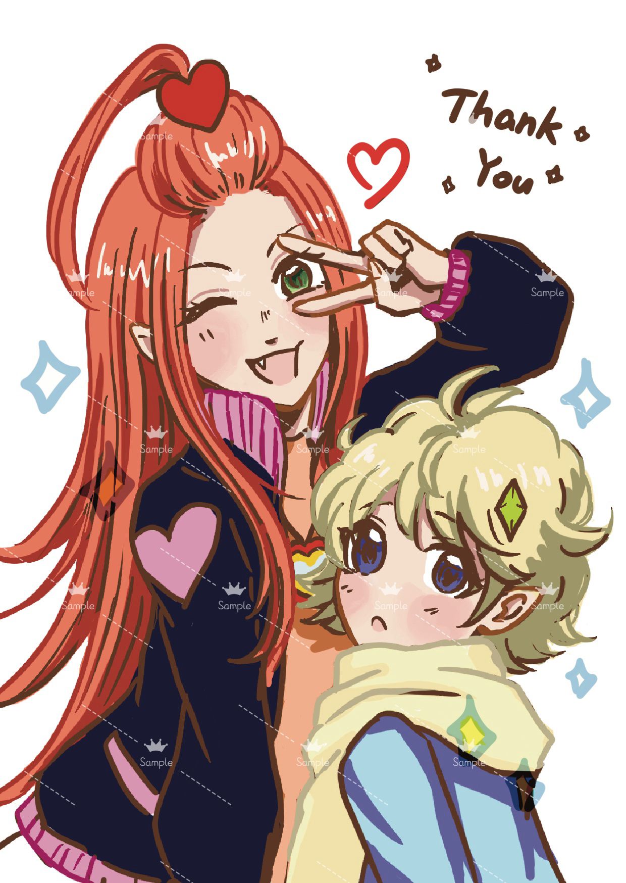 魔女的考驗 巧克莉&amp;香草 二創A7認親卡