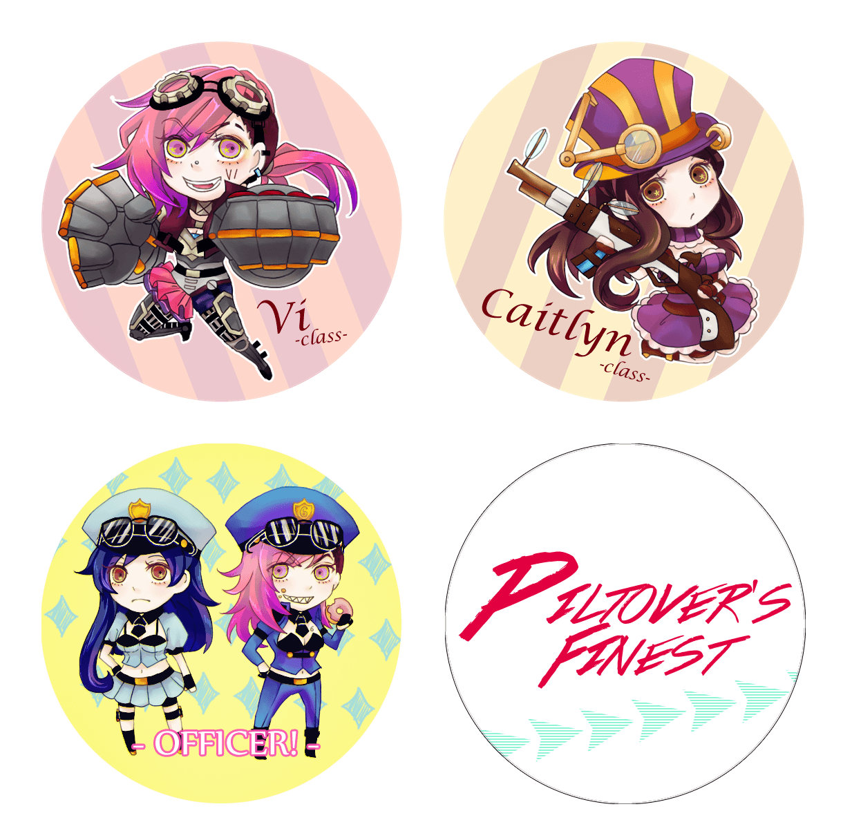 《Piltover's finest !!》女警徽章組