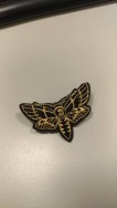 黑暗系刺繡徽章-鬼面蛾