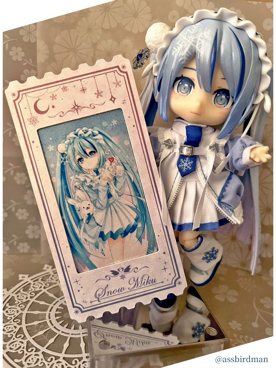 【初音未來】雪未來yukiiro - 精緻珠光紙 膠片票根書籤卡