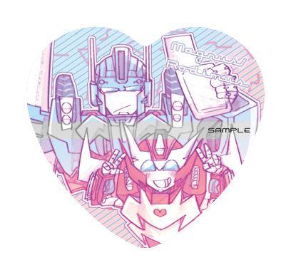 IDW變形金剛 Rodimus+Magnus 雷射愛心徽章