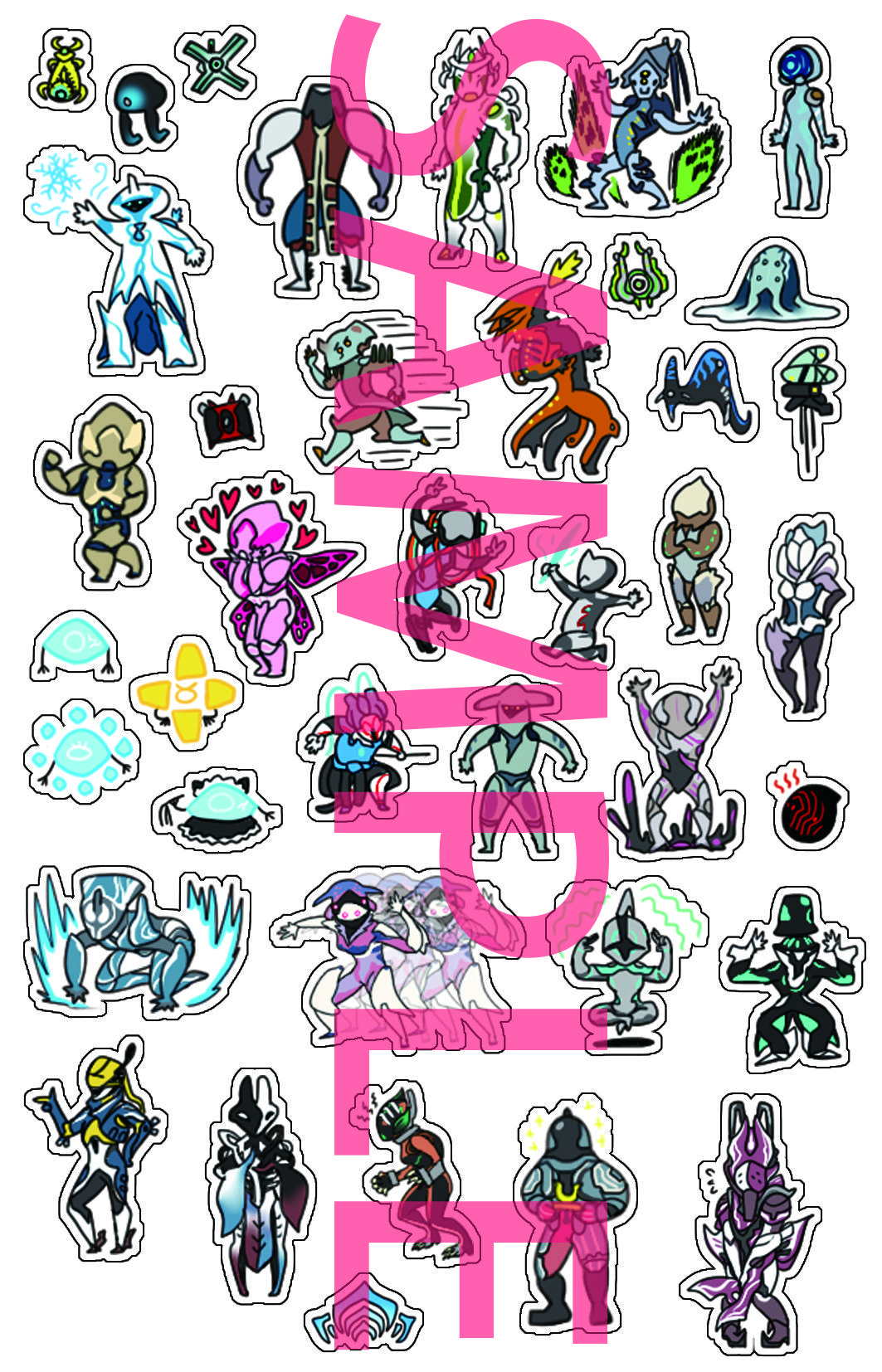 Warframe刀模貼紙