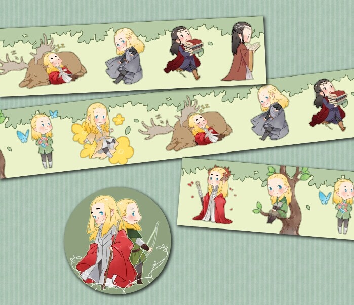 LOTR &amp; The Hobbit精靈和紙膠帶