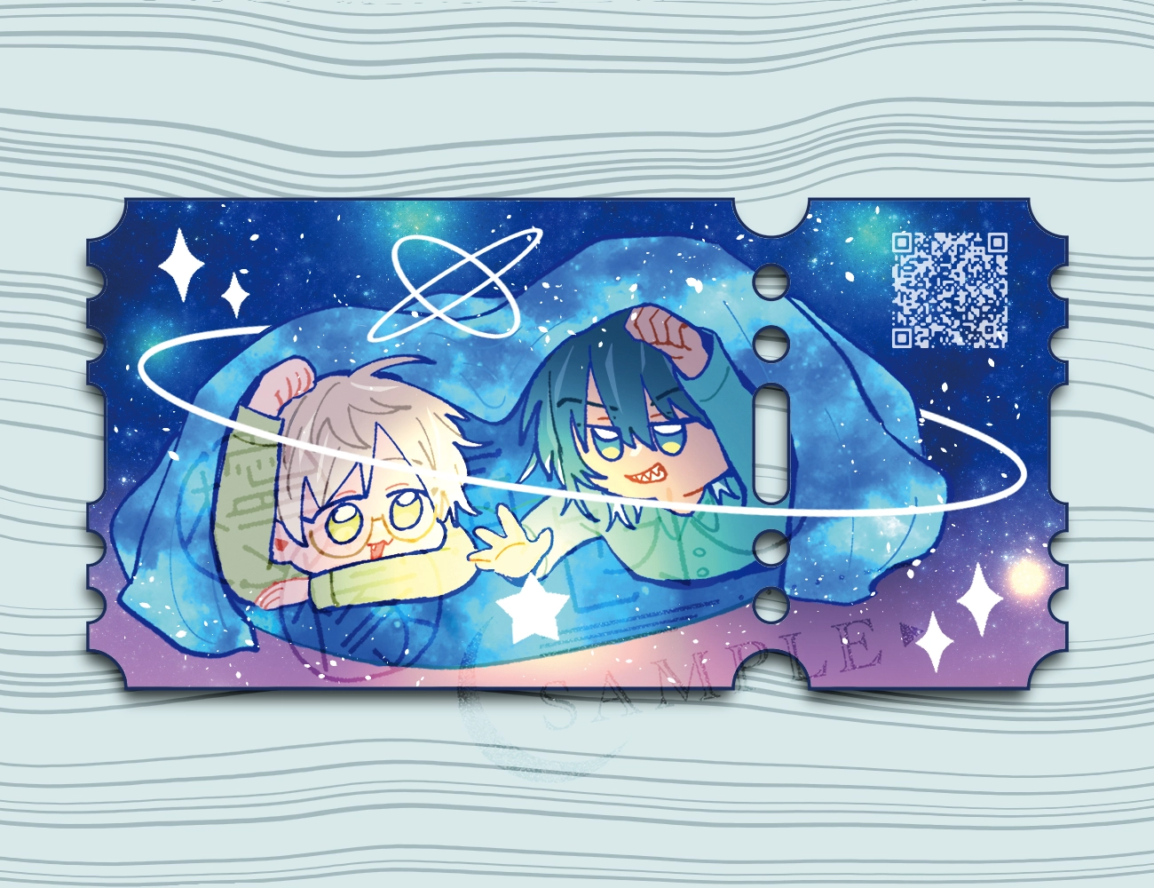 【萬家箱/非官方同人二創】《被窩裡看星星》票根貼紙