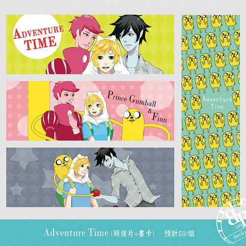 《Adventure Time 明信片組+書籤》