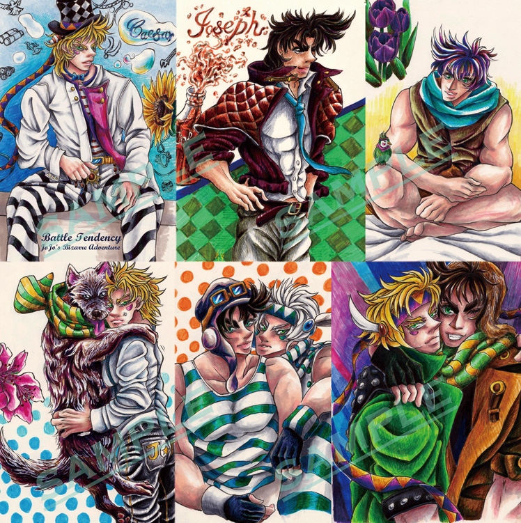 JOJO二部波紋明信片組