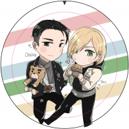 【ユーリ!!!on ICE】5.8mm徽章(奧+尤/承+披)