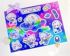 【COZMEZ】雙子半斷雷射膜貼紙