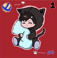 【排球少年】黑尾鐵朗 寶寶 星星膜半斷貼紙