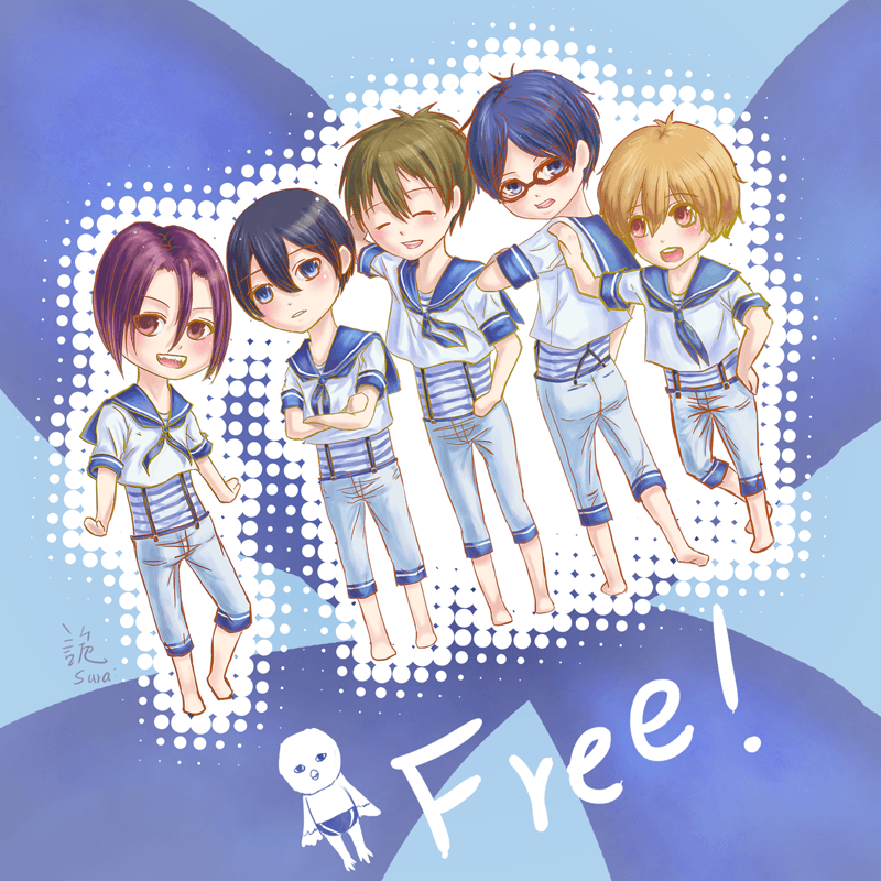 free! 水手服眼鏡布