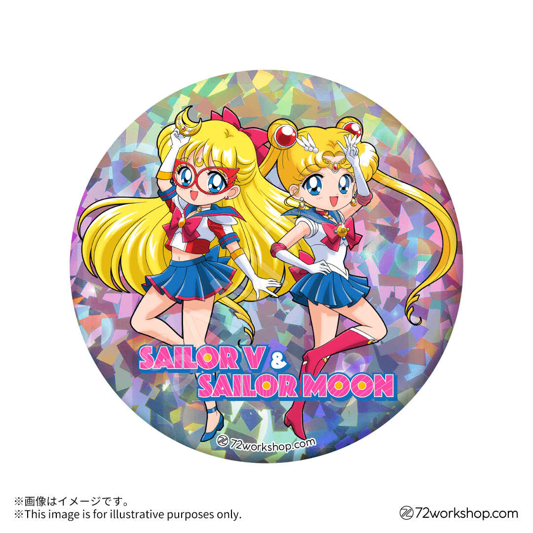 閃閃大胸章 Sailor V &amp; Sailor Moon（原作衣裝Ver.）
