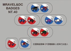 Marvel&DC二創貓咪胸章