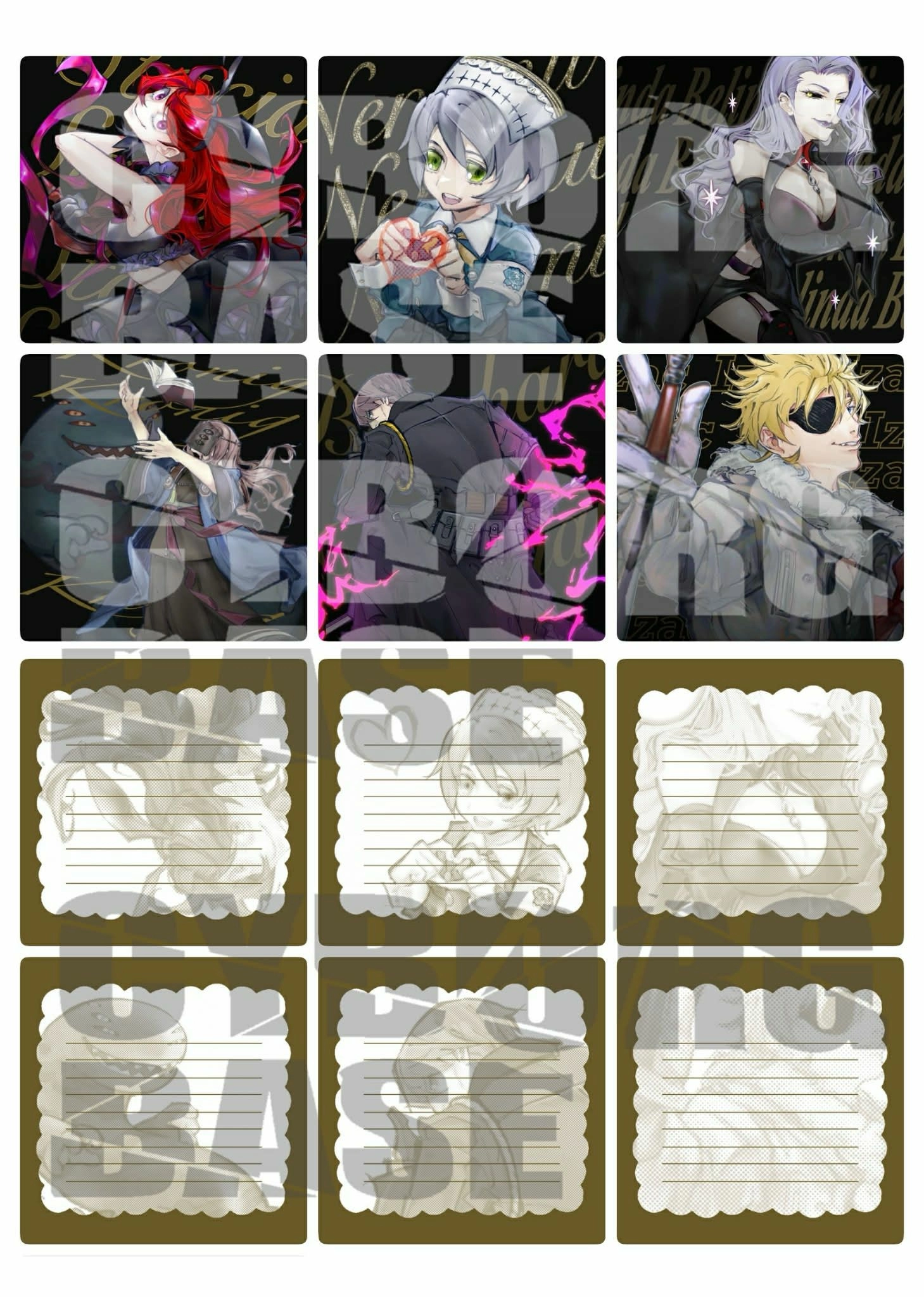 UL角色杯墊6入