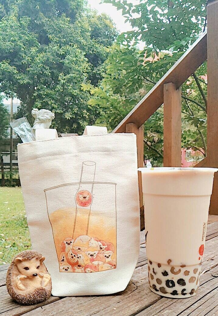 刺蝟奶茶飲料袋