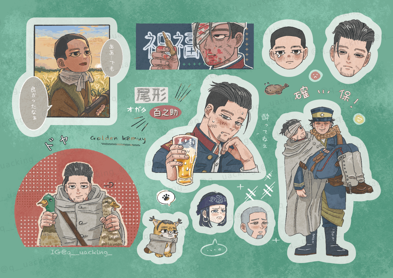 尾形百之助 圖鑑貼紙