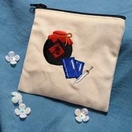 唐門意象刺繡零錢包::阿活