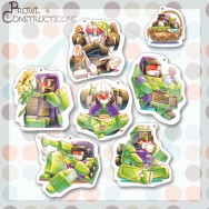 變形金剛 同人【Prowl & Constructicons】6+1 壓克力吊飾組