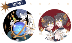 まほやく Figaro&北雙子 燙金徽章