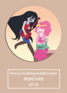 Adventure Time Princess Bubblegum & Marceline陶瓷吸水杯墊