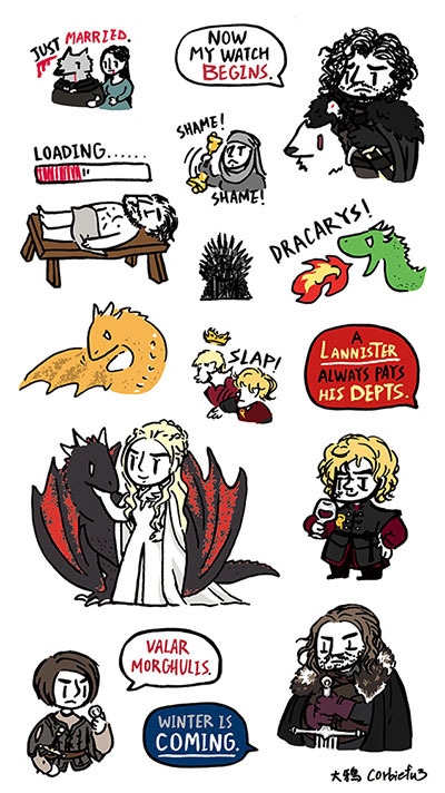 【GOT】權力遊戲歡樂小貼紙