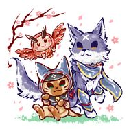 【魔物獵人】神火村三友彩繪-和紙貼紙