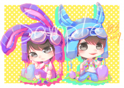 【おそ松さん】復活節兔子_一松&カラ松_壓克力串接吊飾