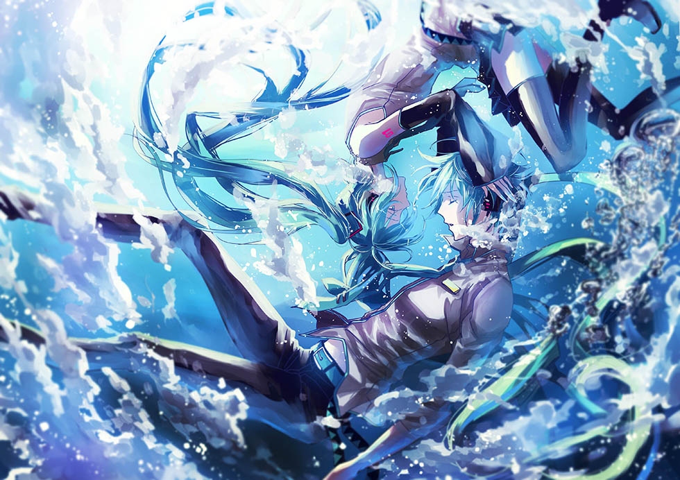 初音&amp;MIKUO《In the water》歐2K海報