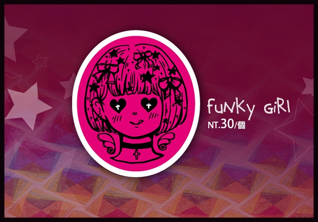 【原創】funky girl 壓克力別針胸章