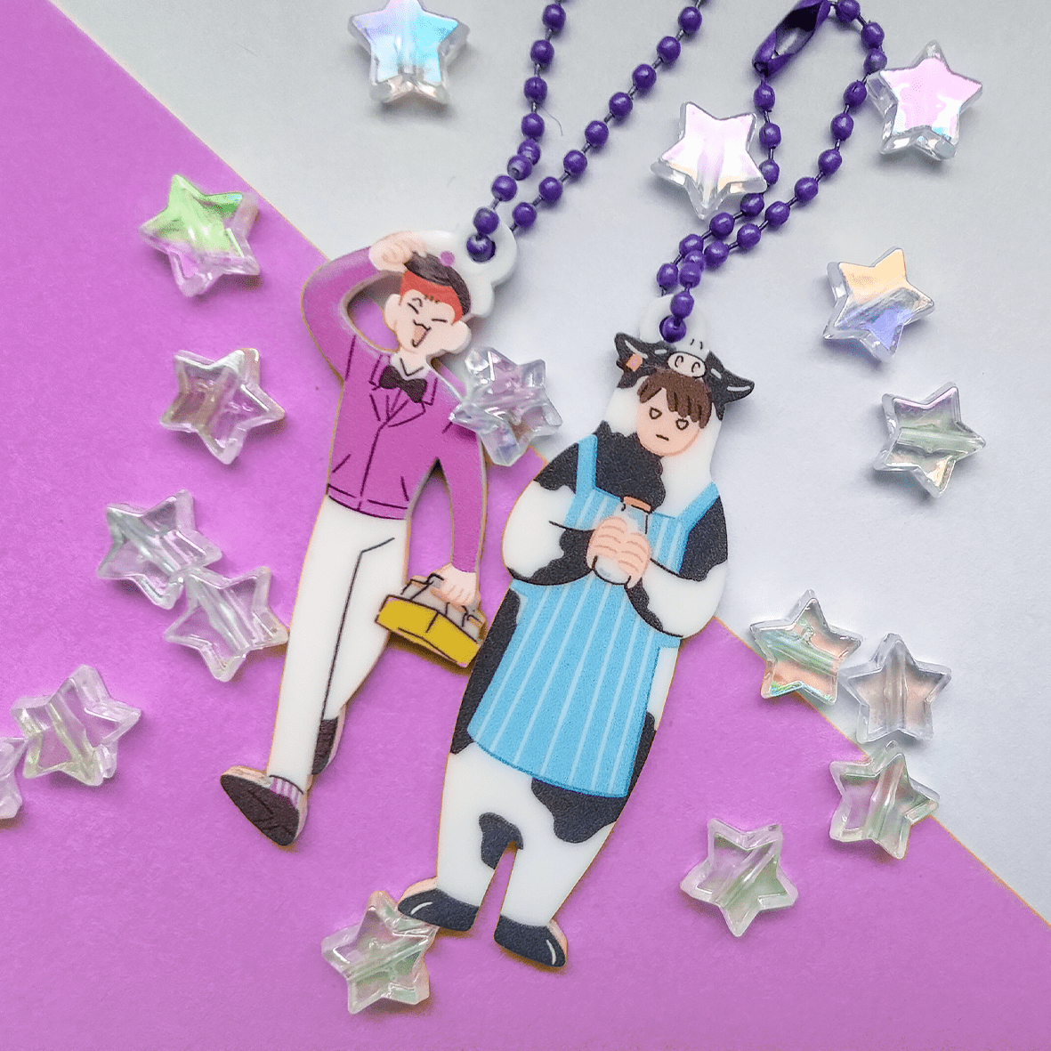 【排球少年】白鳥澤牛奶銷售員 白板壓克力吊飾組 NT220/組