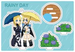 封神演義 聞仲&趙公明 Rainy Day 壓克力立牌