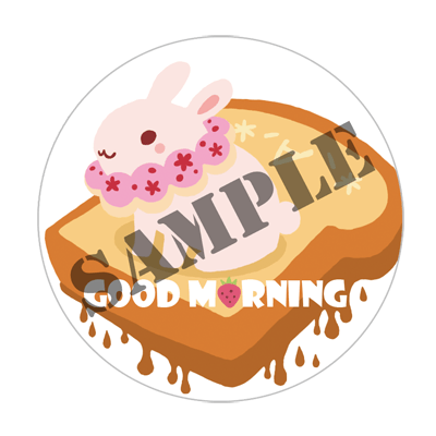 Morning系列★草莓兔波堤 徽章