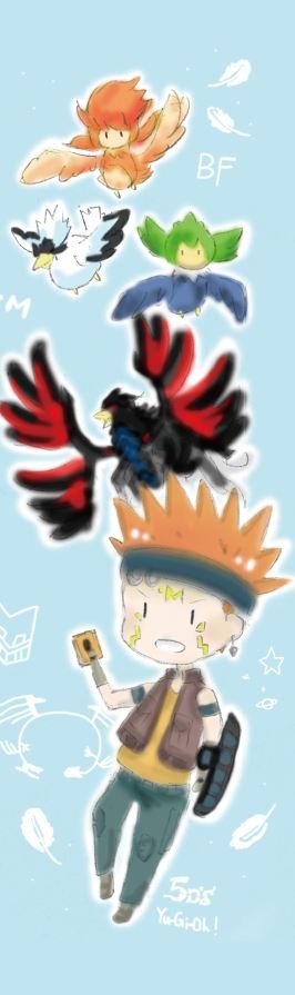 【遊戲王5DS】烏鴉與黑羽們書籤 (無料)