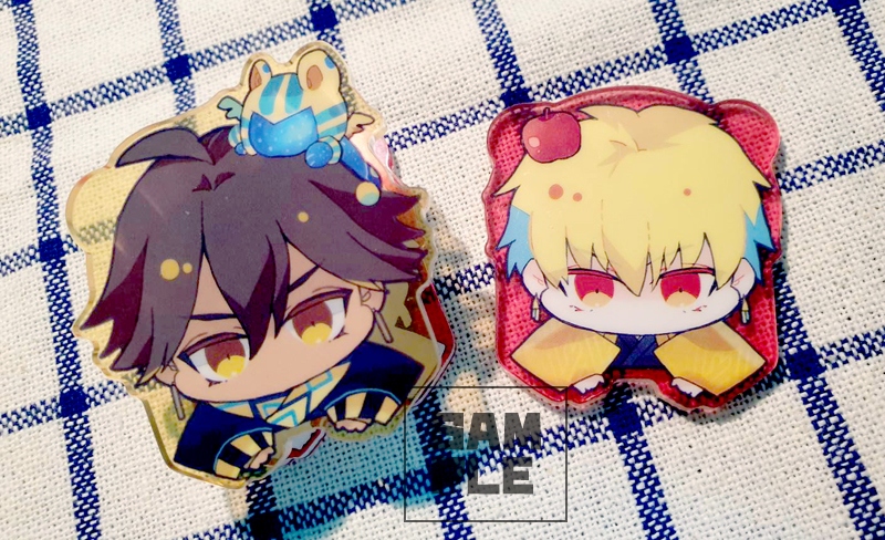 【FGO】賢王+拉二和服ver.／UV日規壓克力別針（雙面）