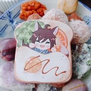 狐狸唐布衣浮雕木片吐司夾子