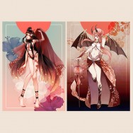 [原創]赤鬼 明信片組