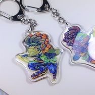[吊飾]｜二創｜【overwatch鬥陣特攻】ow擬獸：雙面路西歐呱呱｜透明壓克力 ※雙面不同圖