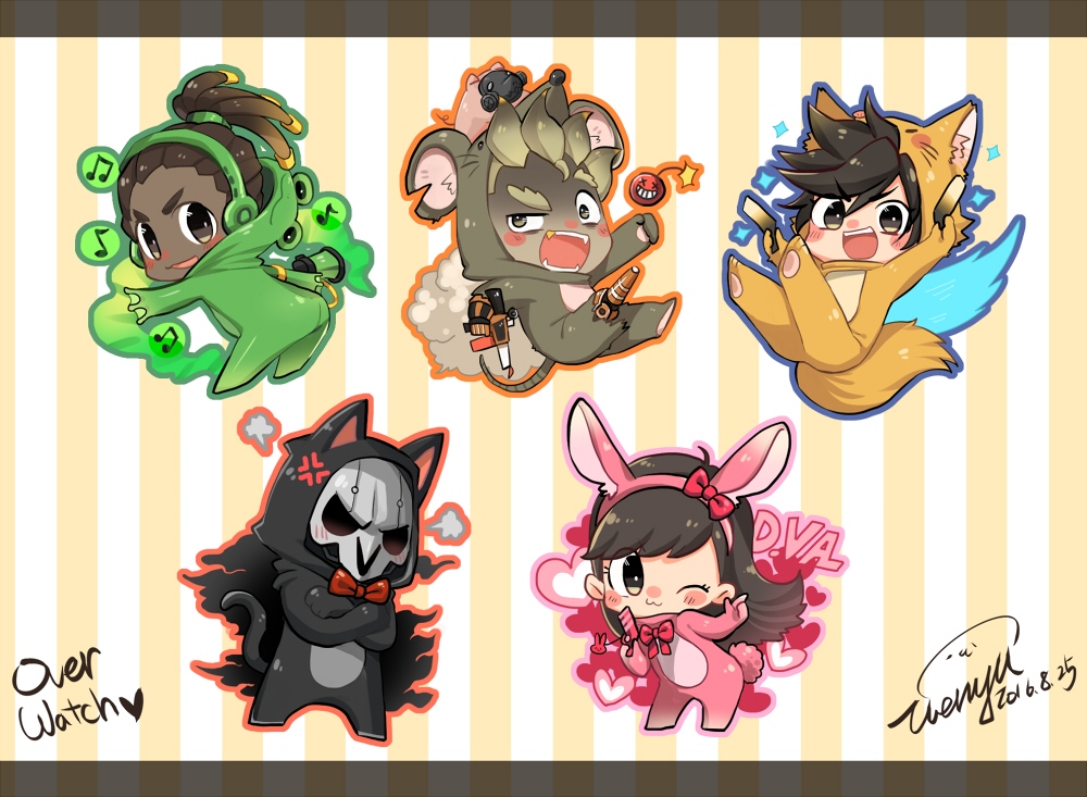 鬥陣特攻OverWatch小動物壓克力胸針