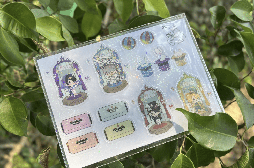 LUXIEM 新品 馬戲團星星膜半斷貼紙
