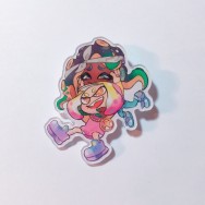 [Splatoon/漆彈大作戰]小姬&飯田 姬飯5*5壓克力徽章