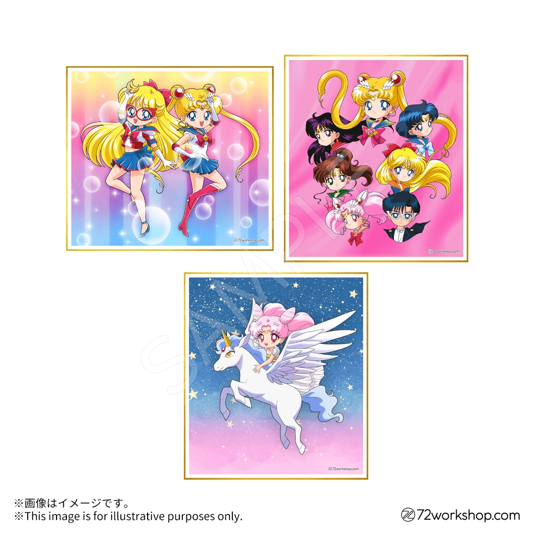 迷你色紙 Sailor V &amp; Sailor Moon（原作衣裝Ver.）／水手戰士＆燕尾服蒙面俠／小小兔＆天馬