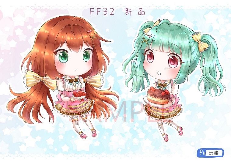 戰鬥女子學園 美紗希&amp;沙朵霓 壓克力吊飾