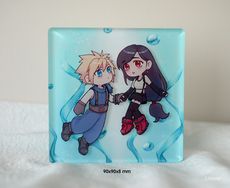 FF7 【生命之流】克勞德&蒂法 景深壓克力立牌 立磚