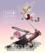 【Soul Eater】Crona & Maka 壓克力自組立牌