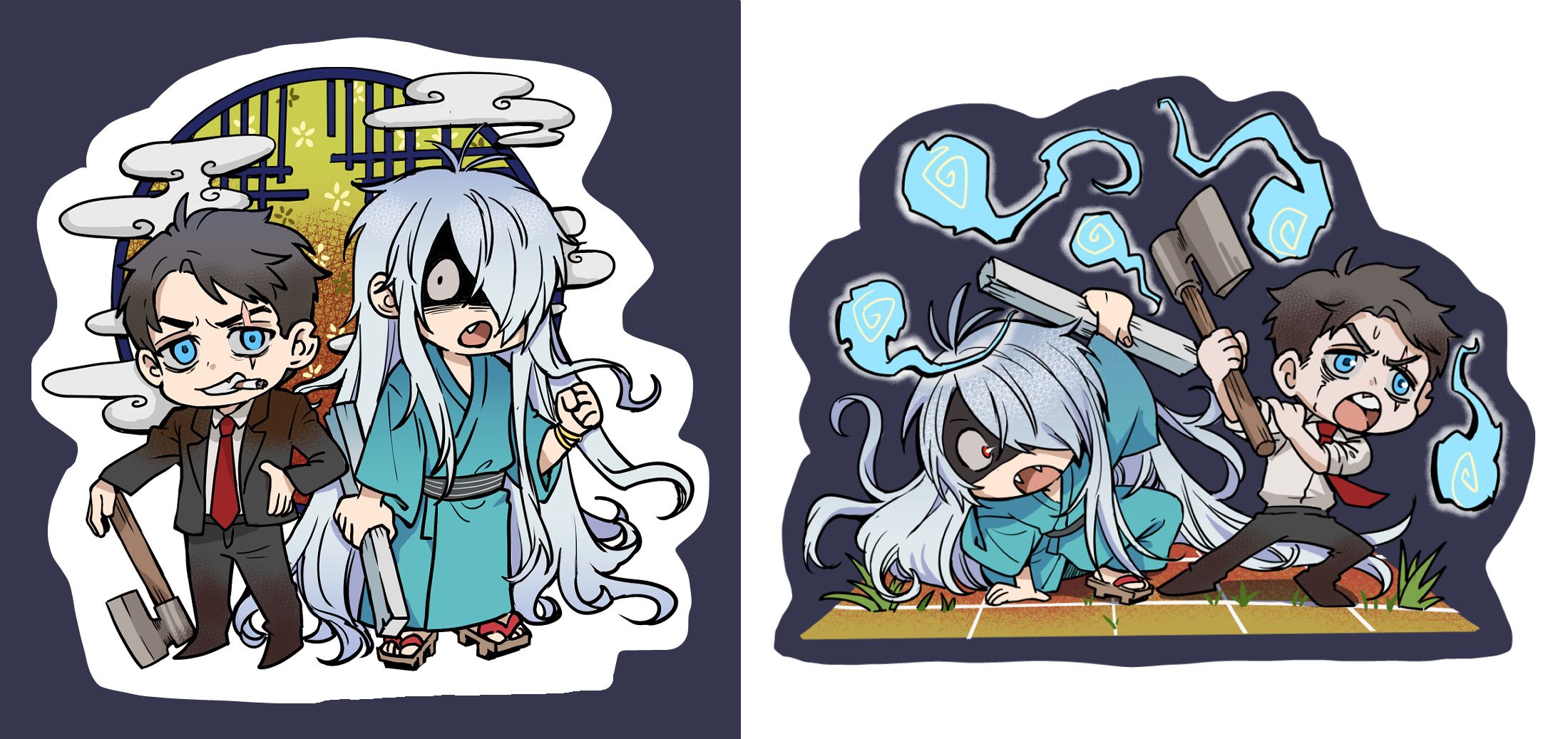 鬼太郎 ゲ謎  （水木 ／ ゲ郎） 全斷貼紙