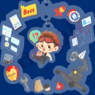 Tony Tony time to work 雙面雙層花環吊飾