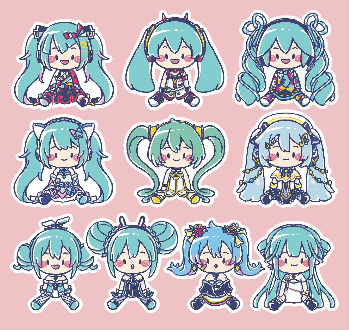 仍然是初音 - 軟軟造型全斷貼紙