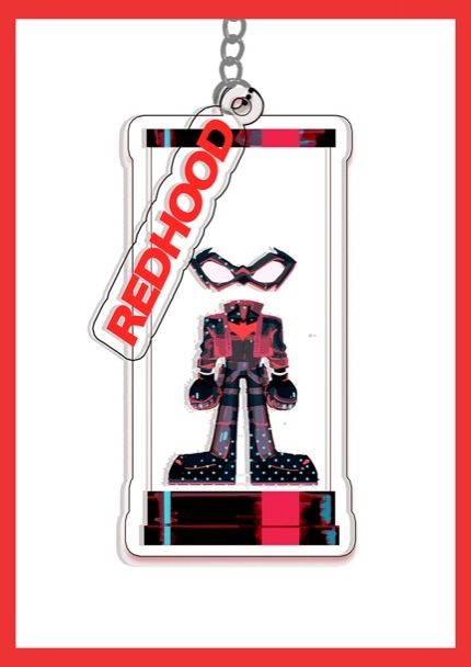 DC batfam 制服立牌＋鎖匙扣-redhood款