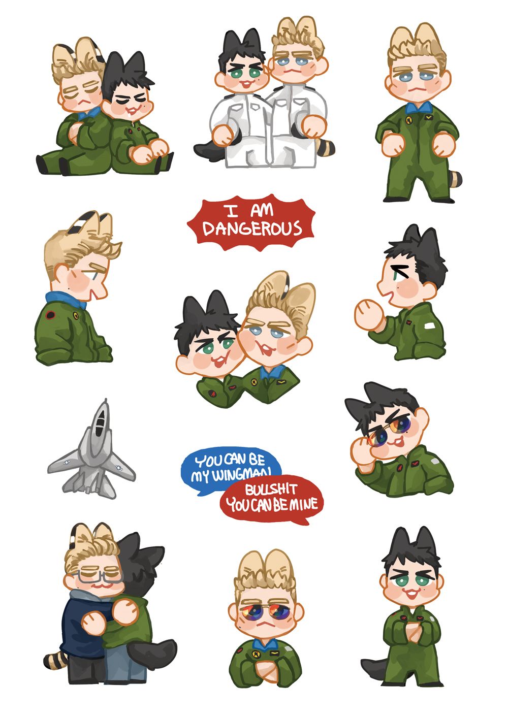 TOPGUN Best Friends in forest Icemav 森林朋友泡泡貼紙