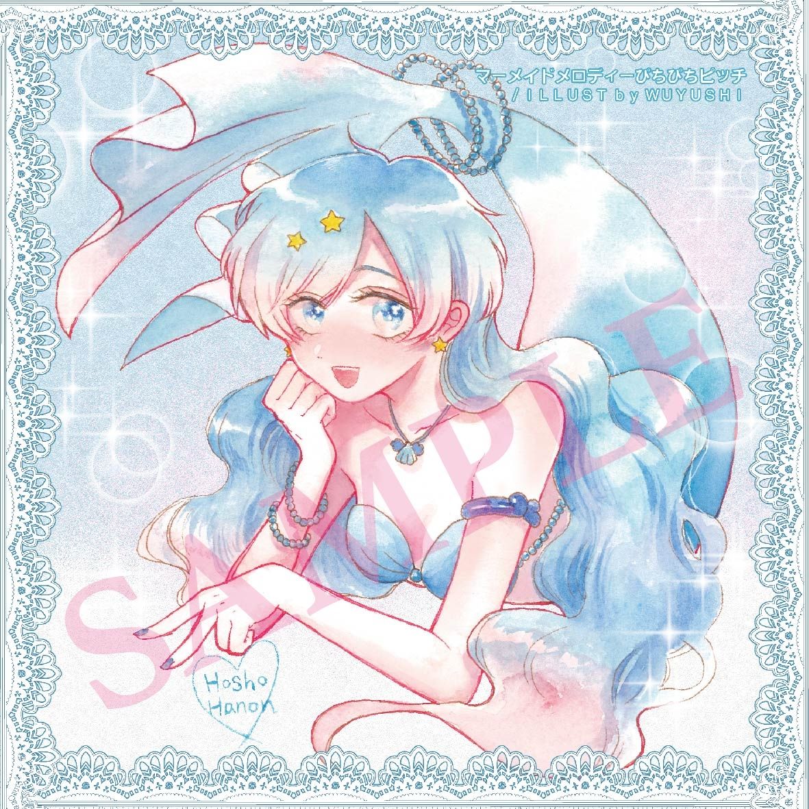 〈真珠美人魚-波音〉方形小卡